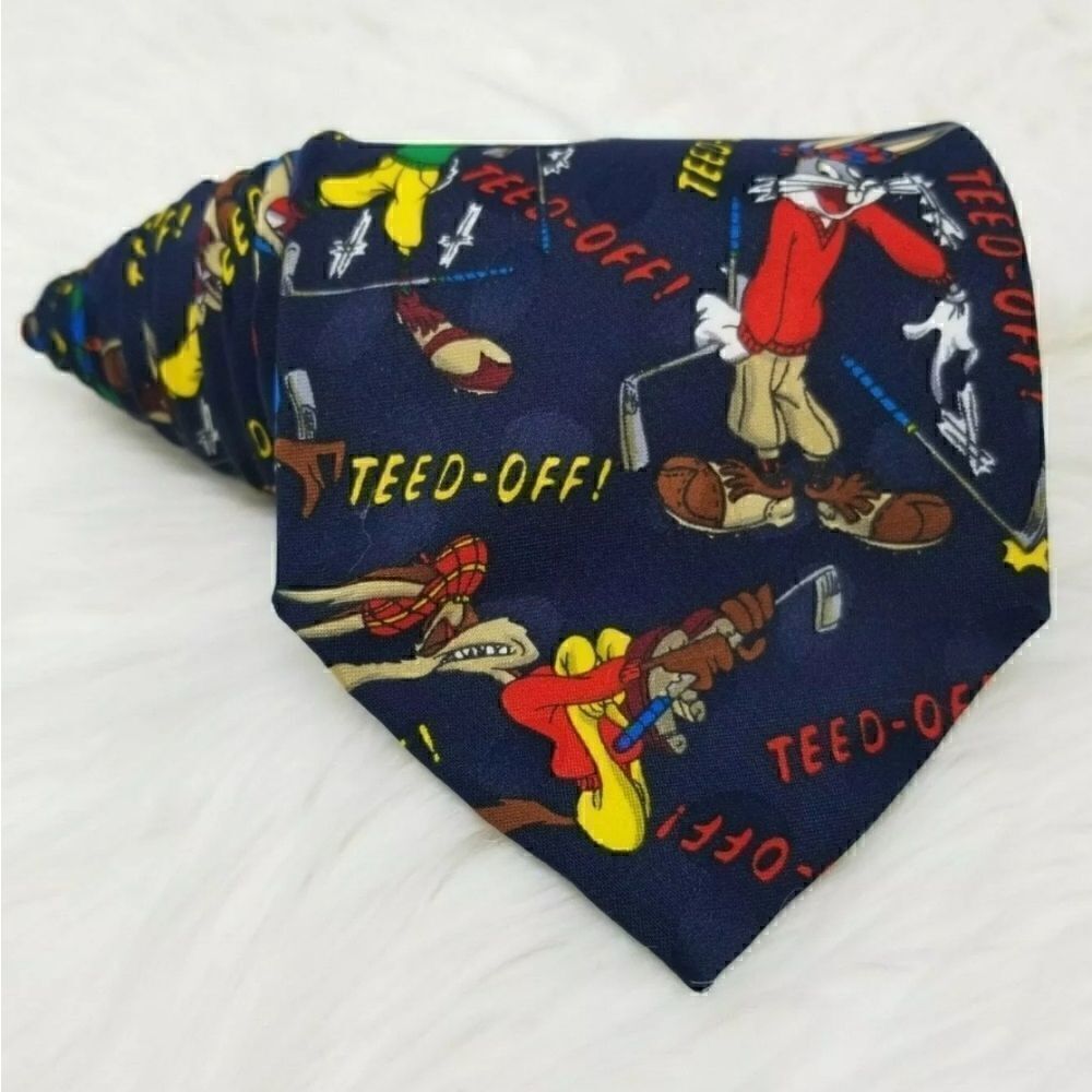 Looney Tunes Mens Classic Tie Bugs Daffy Taz Wile